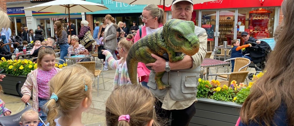 Meet Pete the T. Rex at Market Cross this Saturday